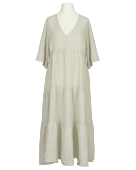 Leinenkleid V-Ausschnitt in  beige von Puro Lino (Bild 1)