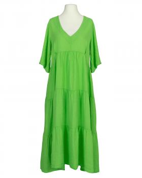 Leinenkleid V-Ausschnitt in  grn von Puro Lino (Bild 1)