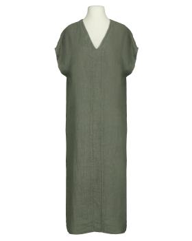 Leinenkleid V-Ausschnitt in  khaki von Puro Lino (Bild 1)