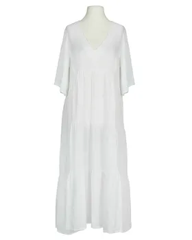 Leinenkleid V-Ausschnitt in  wei� von Puro Lino (Bild 1)