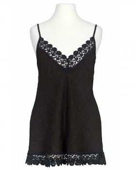 Leinentop mit Spitze in  schwarz von New Collection (Bild 1)