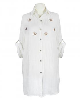 Leinentunika Sterne in  weiss von Spaziodonna (Bild 1)