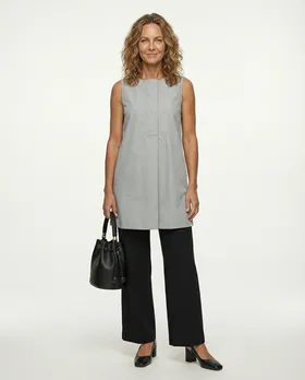 Long Bluse Baumwolle in  grau von Wendy (Bild 3)