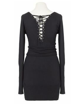 Long Pullover mit Schnrung in  schwarz von Classic Tricot (Bild 2)