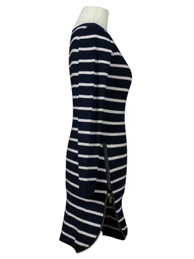 Long Pullover Streifen in  blau von Miss Kiss (Bild 2)