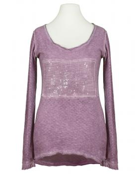 Long Shirt mit Pailletten in  lavendel von Calzonie Italy (Bild 1)