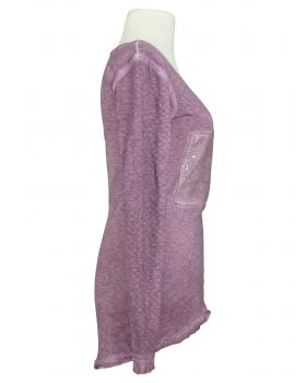 Long Shirt mit Pailletten in  lavendel von Calzonie Italy (Bild 2)