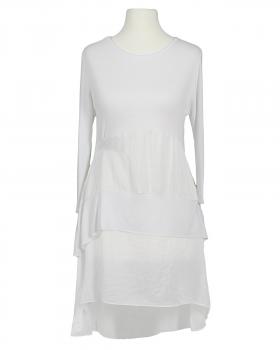 Long Shirt mit Satin in  weiss von fashion made in italy (Bild 1)