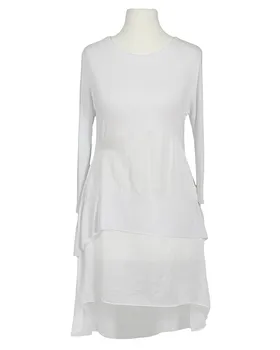 Long Shirt mit Satin in  wei� von fashion made in italy (Bild 1)