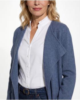 Long Strickh�lle in  jeansblau von Spaziodonna (Bild 4)