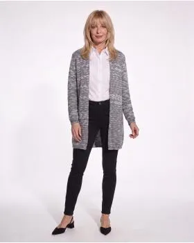 Long Strickjacke in  grau von Spaziodonna (Bild 3)