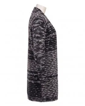 Long Strickjacke in  schwarz von Spaziodonna (Bild 2)