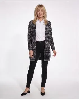 Long Strickjacke in  schwarz von Spaziodonna (Bild 3)