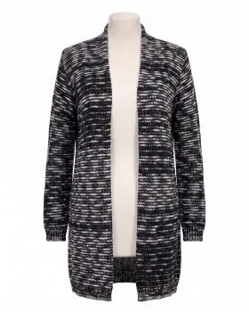 Long Strickjacke in  schwarz von Spaziodonna (Bild 1)