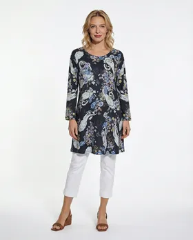Long Tunika Floral in  schwarz von Royal Estetica (Bild 3)