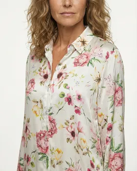 Longbluse Blumenmuster in  creme von Chiara Moda (Bild 4)