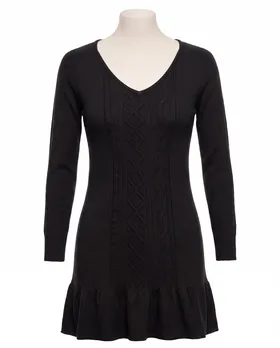 Longpullover mit Cashmere in  schwarz von fashion made in italy (Bild 1)