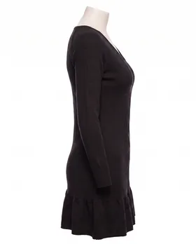 Longpullover mit Cashmere in  schwarz von fashion made in italy (Bild 2)
