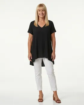 Longshirt A-Linie in  schwarz von Esvivid (Bild 3)