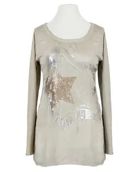Longsleeve mit Seide in  beige von Spaziodonna (Bild 1)