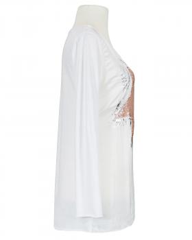 Longsleeve mit Seide in  weiss von Spaziodonna (Bild 2)