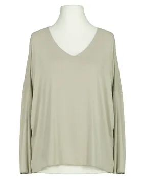 Longsleeve V-Ausschnitt in  beige von New Collection (Bild 1)