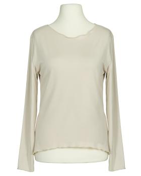 Longsleeve Viskose in  beige von Made in Italy (Bild 1)