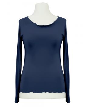 Longsleeve Viskose in  blau von Made in Italy (Bild 1)