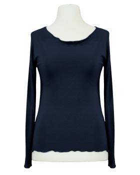 Longsleeve Viskose in  blau von Made in Italy (Bild 1)