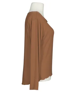 Longsleeve Viskose in  rostbraun von Made in Italy (Bild 2)