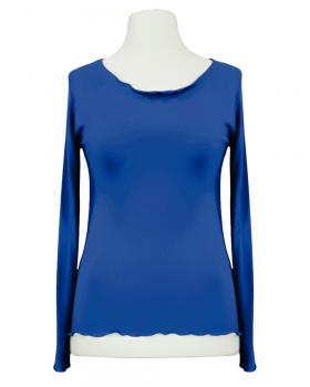 Longsleeve Viskose in  royalblau von Made in Italy (Bild 1)