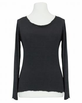 Longsleeve Viskose in  schwarz von Made in Italy (Bild 1)