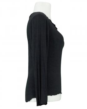 Longsleeve Viskose in  schwarz von Made in Italy (Bild 2)