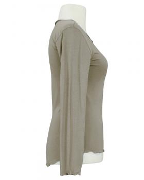 Longsleeve Viskose in  taupe von Made in Italy (Bild 2)