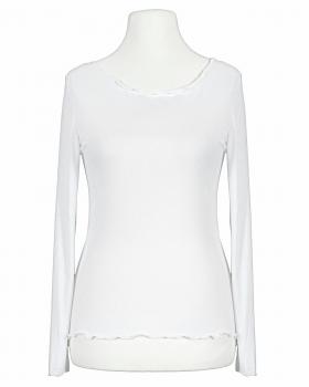 Longsleeve Viskose in  weiss von Made in Italy (Bild 1)