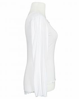 Longsleeve Viskose in  weiss von Made in Italy (Bild 2)