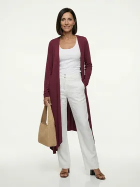 Longstrickjacke in  beere von fashion made in italy (Bild 3)