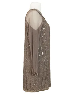 Longtunika Seidencrepe in  braun von Made in Italy (Bild 2)