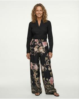 Marlenehose Floral in  schwarz von Made in Italy (Bild 3)