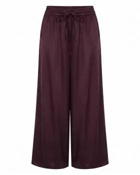 Marlenehose Satin in  aubergine von Moda Italia (Bild 1)