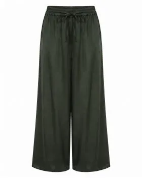 Marlenehose Satin in  oliv von Moda Italia (Bild 1)
