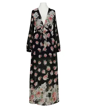 Maxi Chiffon Kleid in  schwarz von Love Riche (Bild 1)