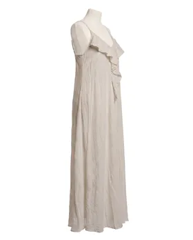 Maxikleid Baumwolle in  beige von Made in Italy (Bild 2)