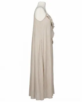 Maxikleid Baumwolle in  beige von Made in Italy (Bild 3)