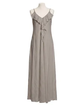 Maxikleid Baumwolle in  braun von Made in Italy (Bild 1)