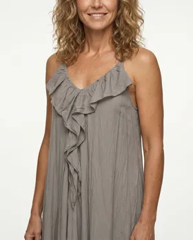 Maxikleid Baumwolle in  braun von Made in Italy (Bild 5)