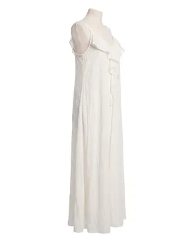Maxikleid Baumwolle in  creme von Made in Italy (Bild 2)