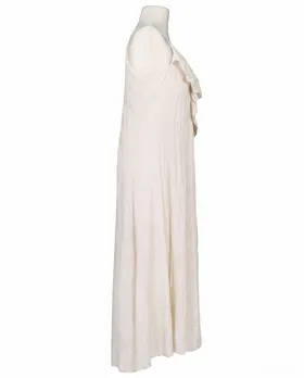 Maxikleid Baumwolle in  creme von Made in Italy (Bild 3)
