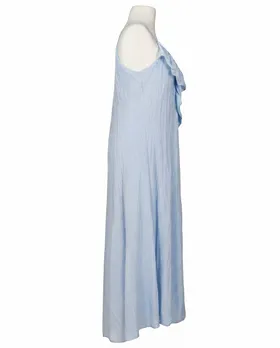 Maxikleid Baumwolle in  hellblau von Made in Italy (Bild 3)