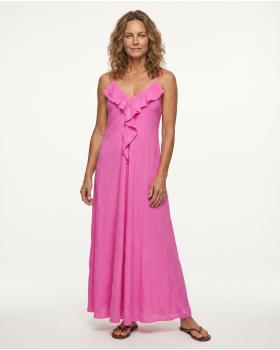 Maxikleid Baumwolle in  pink von Made in Italy (Bild 4)